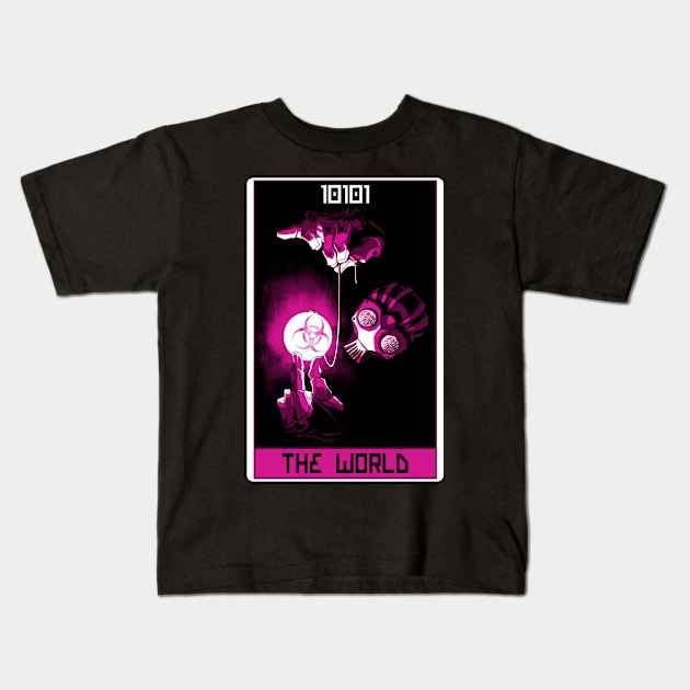 Robo Tarot: The World Kids T-Shirt by PeterTheHague